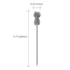 Reusable Pineapple Picks Set of 6 Stainless Steel Fruit Stick Metal Drink Skewers Sticks Gift Set