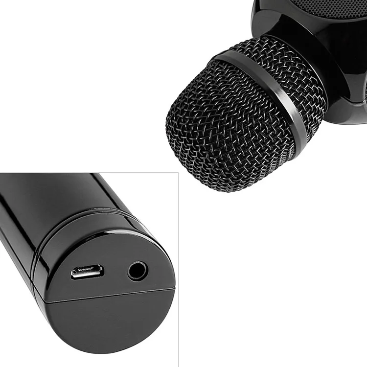 Микрофон для вокала беспроводной с динамиком. Профессиональный блютуз микрофоны.