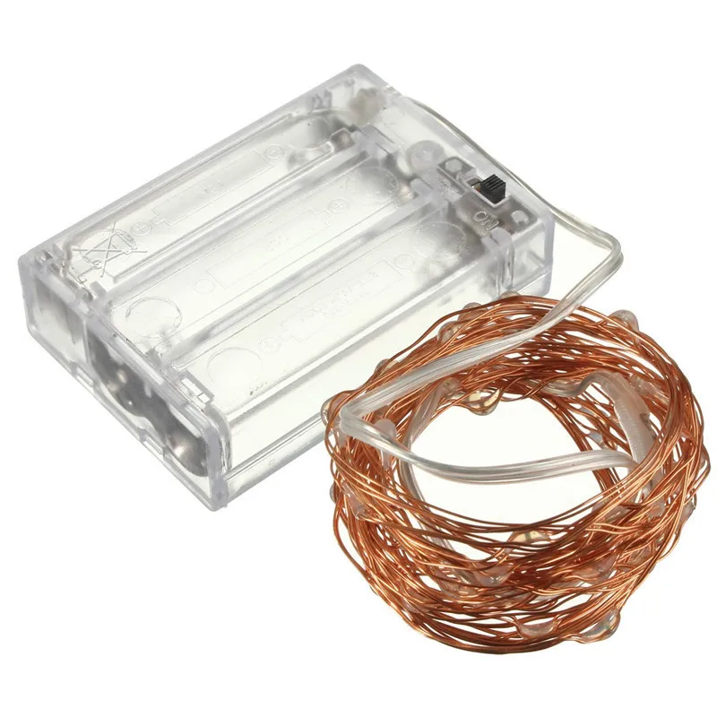 led fairy battery copper wires lights
