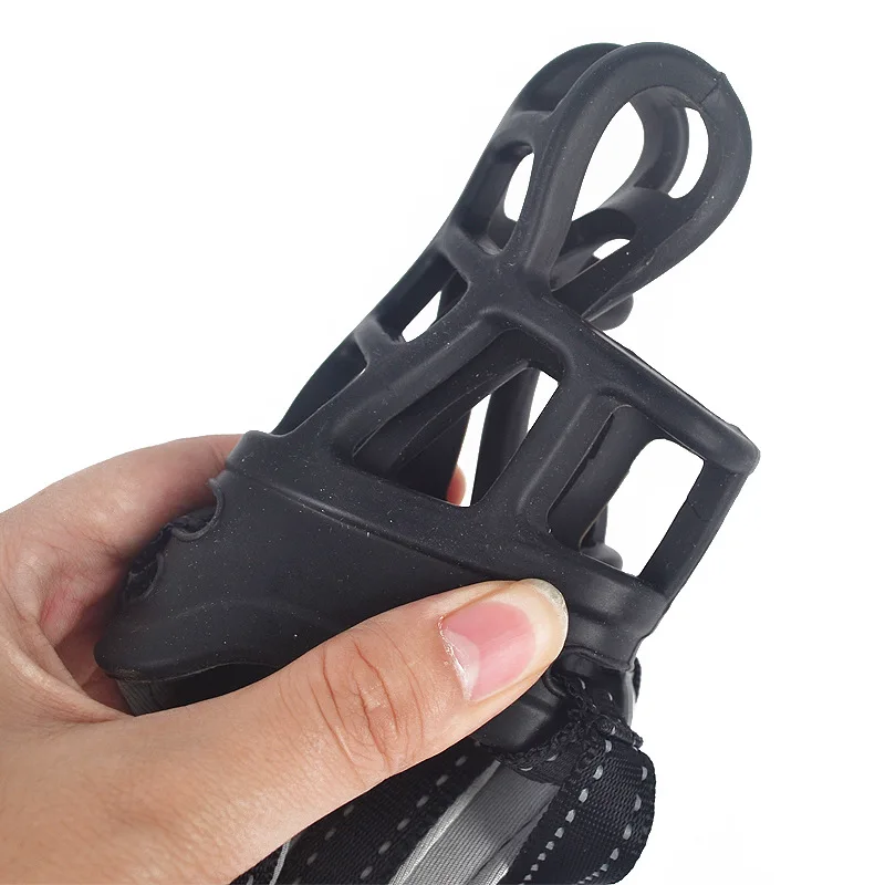 

Wholesale Anti Bark Silicone basket dog muzzle, Black,red