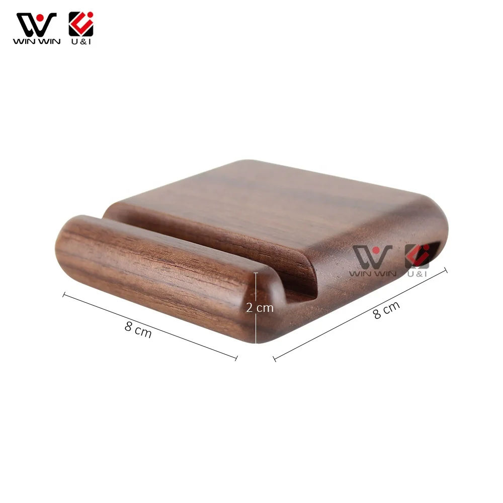

2021 New Arrivals Wooden Rectangle Phone Stand Cell Phone Holder, Wood grain color