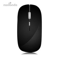 

Rechargeable Wireless Mouse 2.4G Slim Mute Silent Click Noiseless Optical Mouse with USB Receiver