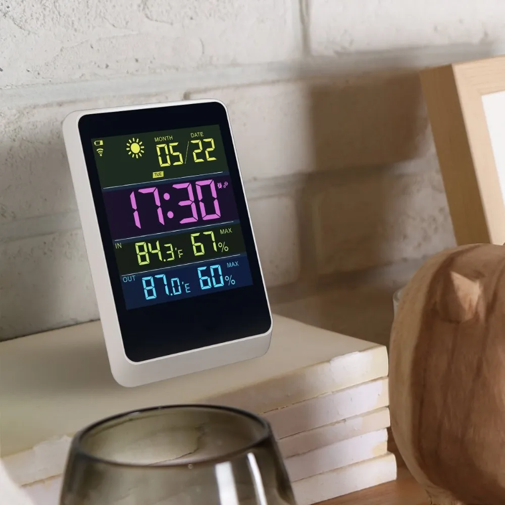 Digital Alarm Clock Low Light Sensor Snooze And Large Display Smart