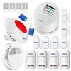 Fashion design2.4 inch TFT color display fire detect support fire network connected GSM security wireless smart security alarm