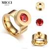 Quality Mood Stone Ring Color Change, Interchangeable Stone Mood Rings With Option Colourful AAA Cubic Zirconia