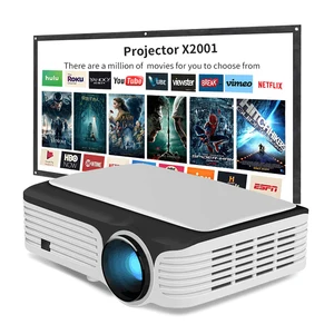 2019 New Lcd Led Full Hd Digital Beamer Smart Android 9.0 Video Native 1080P Projector 3200 Lumens