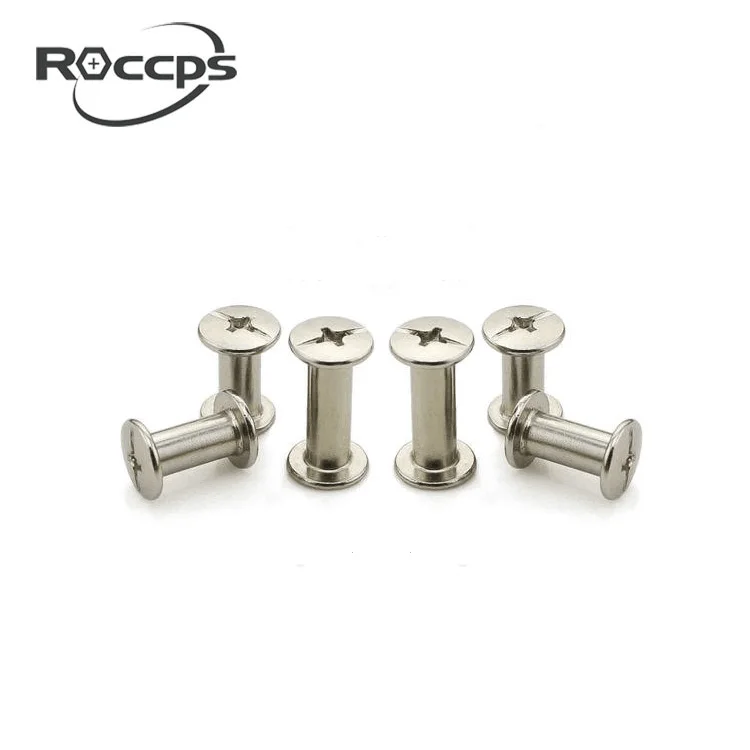 M4 Brass Rivet Screws,22mm Male Female Brass Book Binding Post Screw ...