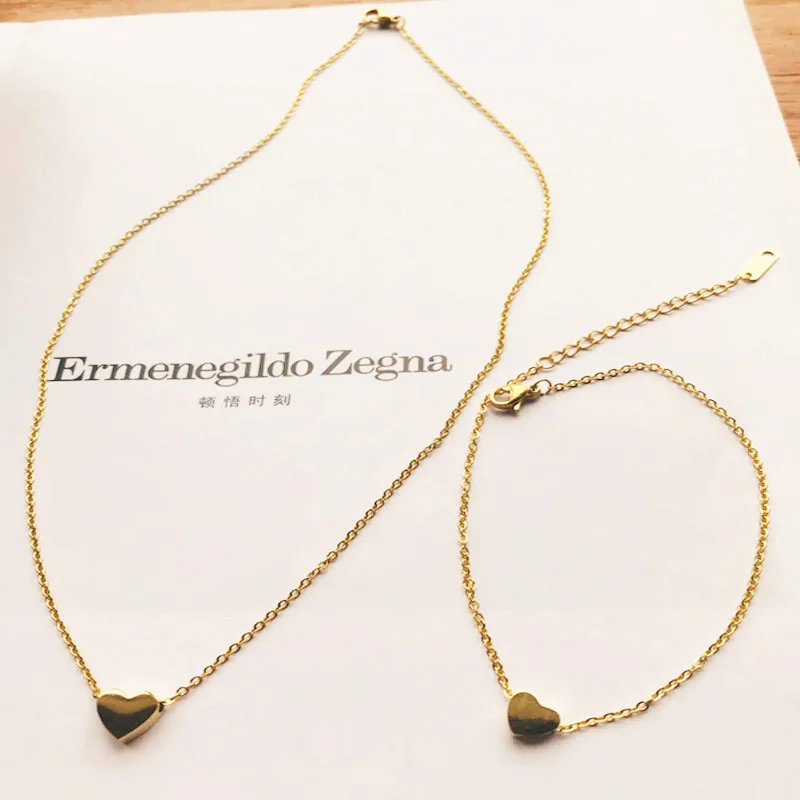 

Custom 18k Gold Plated Wholesale Stainless Steel Jewelry Set