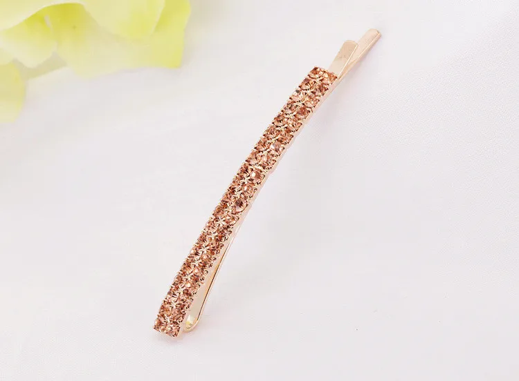 Rhinestone Bobby Pin For Lady Girls Buy Curved Bobby Pins,Rhinestone Hair Bobby Pins,Blonde