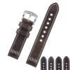 EACHE Oil Waxed Genuine Leather Rivet Watch Band 22mm With 5 Colors In Stock