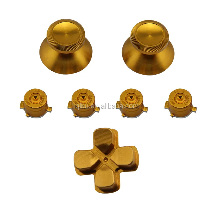 

Hot Selling Aluminum Buttons Mod Kit Metal pad Button+Joystick Cap+Bullet Buttons For PS4 Controller