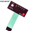 Waterproof custom printed control panel membrane key board with led