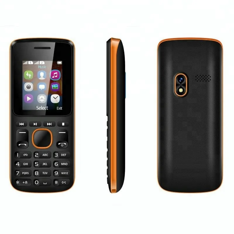 

New Design 1.77 INCH Spreadtrum6531 Unlocked GPRS GSM Quad band Dual SIM Card Dual Standby Very Cheap Mobile Phone in China, Orange, red, black,blue,yellow