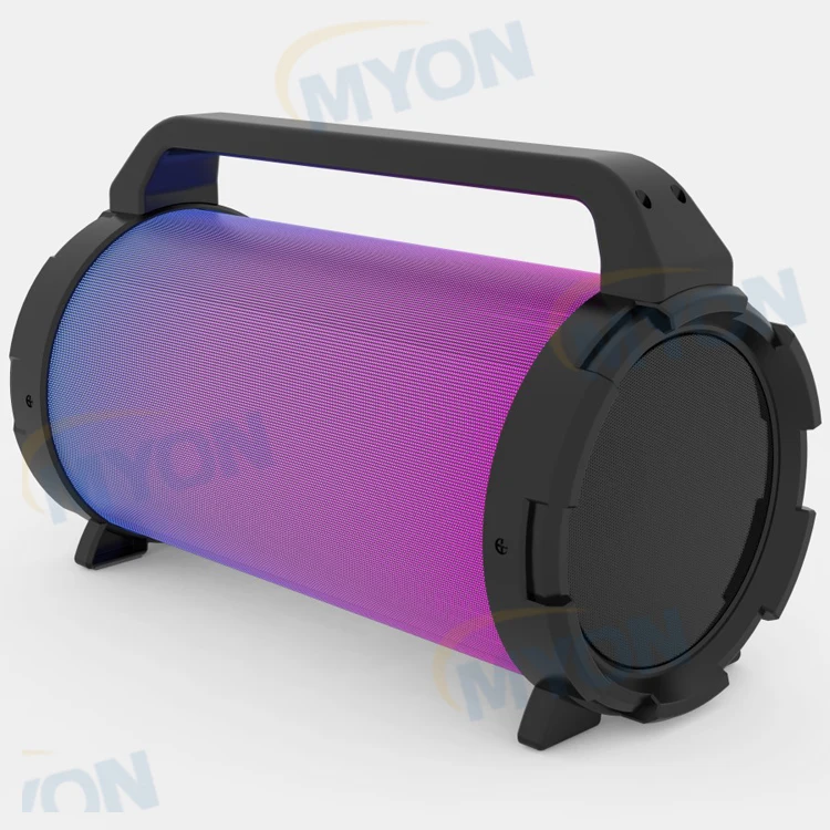 Outdoor Portable RGB Light Bluetooth Speaker Audio Player With Microphone Boombox For Mobile Phone Use USB TF Card FM radio - ANKUX.COM