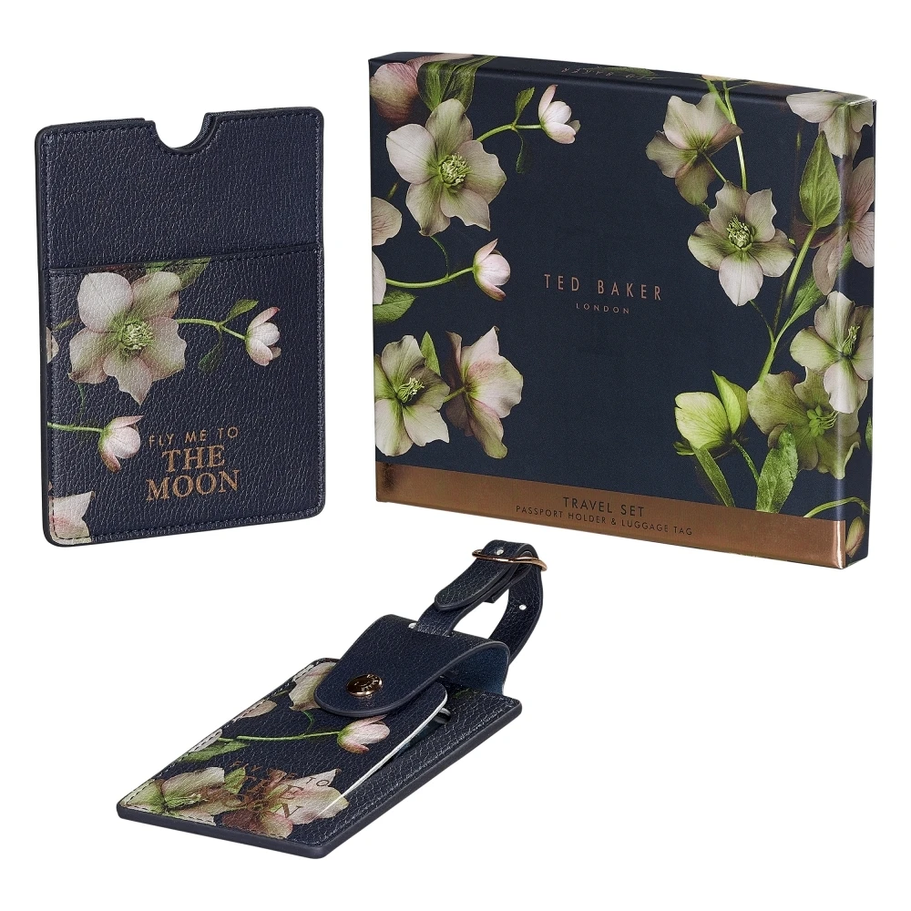 luggage tags and passport holder set