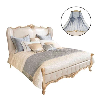 Royal French Palace Princess Soft Bed With Golden Crown And Drape Royal Golden Bedroom Set Bf11 09292k Buy Gold Princess Bed Royal Bedroom Antique