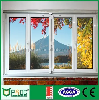 Modern House Aluminium Slide Fold Window Bathroom Design