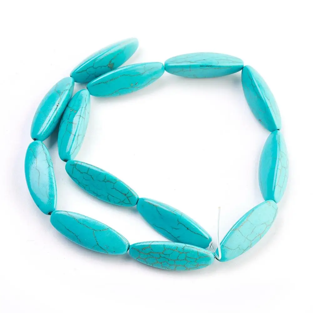 

PandaHall Mixed Shape Dyed Cyan Synthetic Turquoise Beads