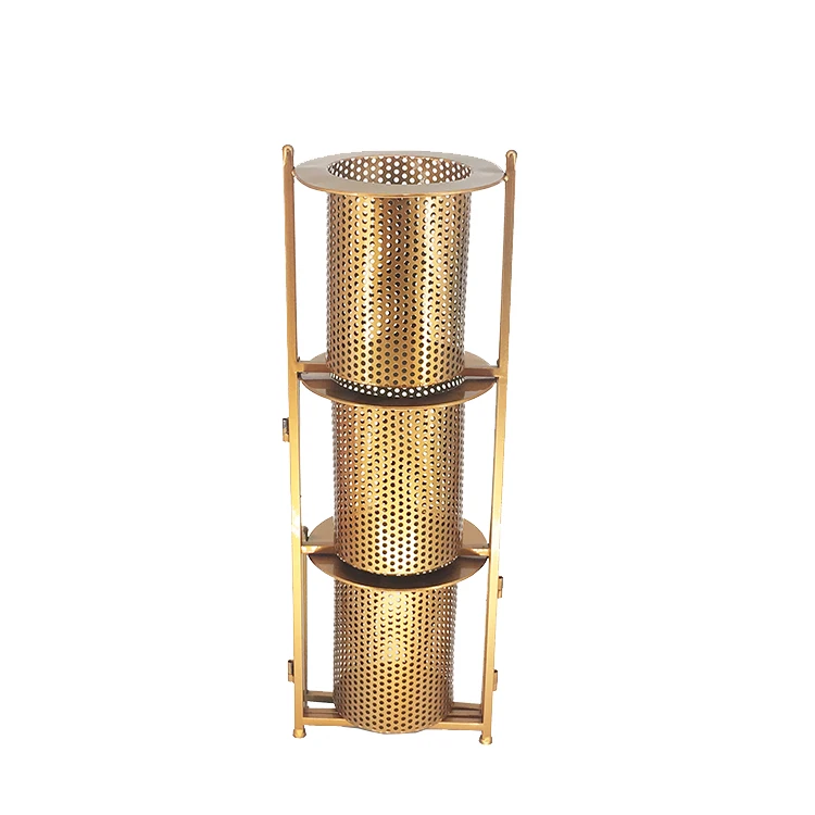 
Foldable galvanized metal Magazine rack golden finishing 