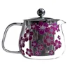 New arriving personal glass temperature color change teapot