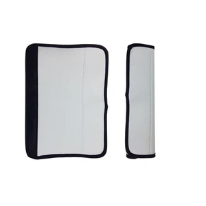 Image of Blank white neoprene car seat belt cover for sublimation