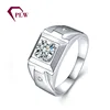 PLW0802R Bezel setting 3 grams white gold ring design for man with cheap price