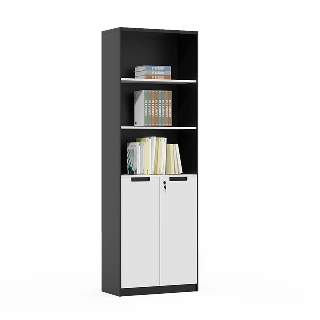 Wood  black  high gloss 3 open  bookcase with drawer 3 big drawers  filing cabinet