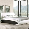 Genuine leather inside Eucalyptus double modern king size leather platform bed