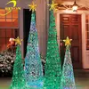 stage show decoration outdoor wire lighted christmas tree