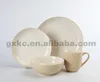 Simple style light gray sami-transparent glaze stoneware ceramic dinner set