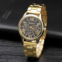 

wholesale cheap women stainless steel back case geneva quartz watches for ladies relojes