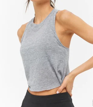 women's running crop top