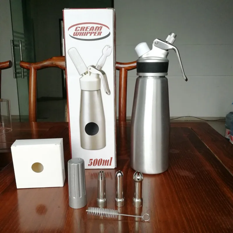 Black Professional Whipped Cream Dispenser W/leakfree Reinforced