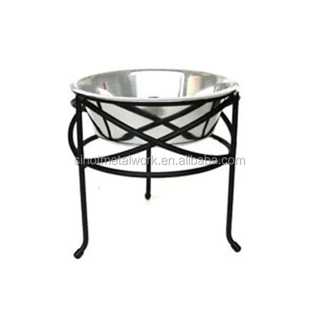 single elevated dog bowl stand