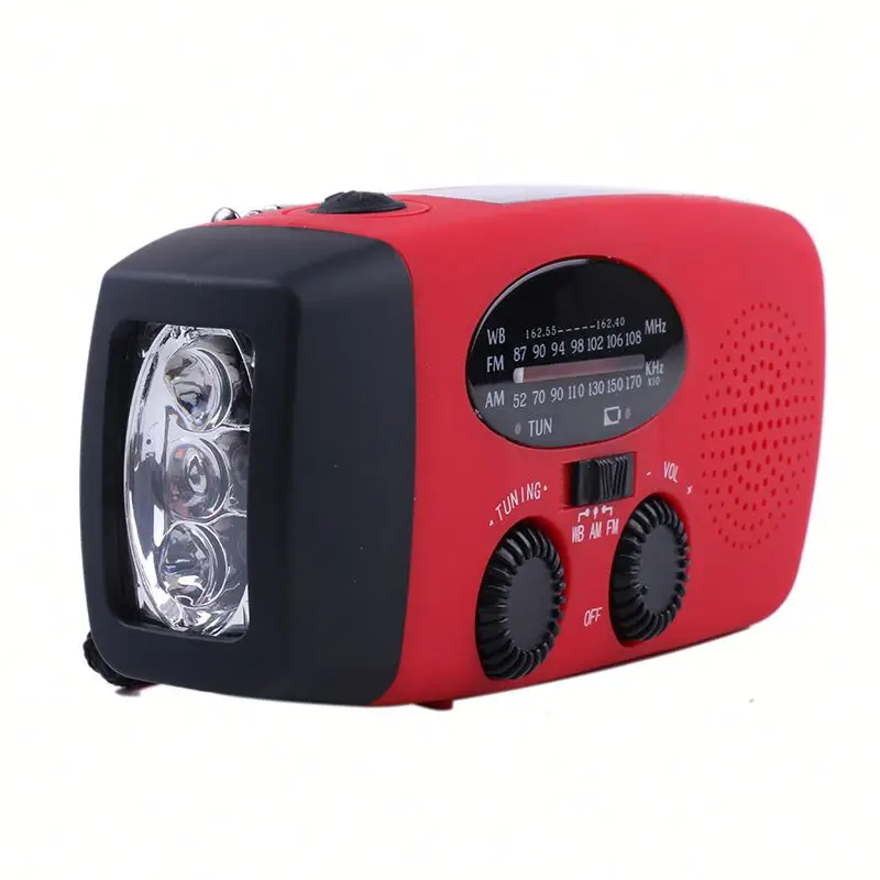 

Solar and rechargeable LED flashlight radio J6X4wu emergency rechargeable power bank am/fm radio 2018 hot sell Amazon