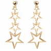 KM Costume Jewelry Sexy Exaggerate Long Stars Earrings Drop Lady Fashion Gold Silver Color Geometric Metal Dangle Earrings