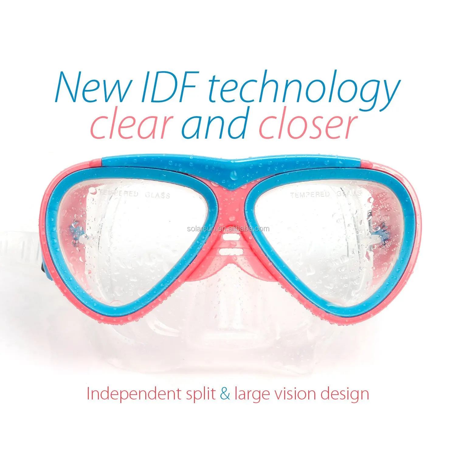 2018 Hot sell cheap fashion underwater scuba diving mask snorkel + diving flipper Combo wave snorkel set for kids children