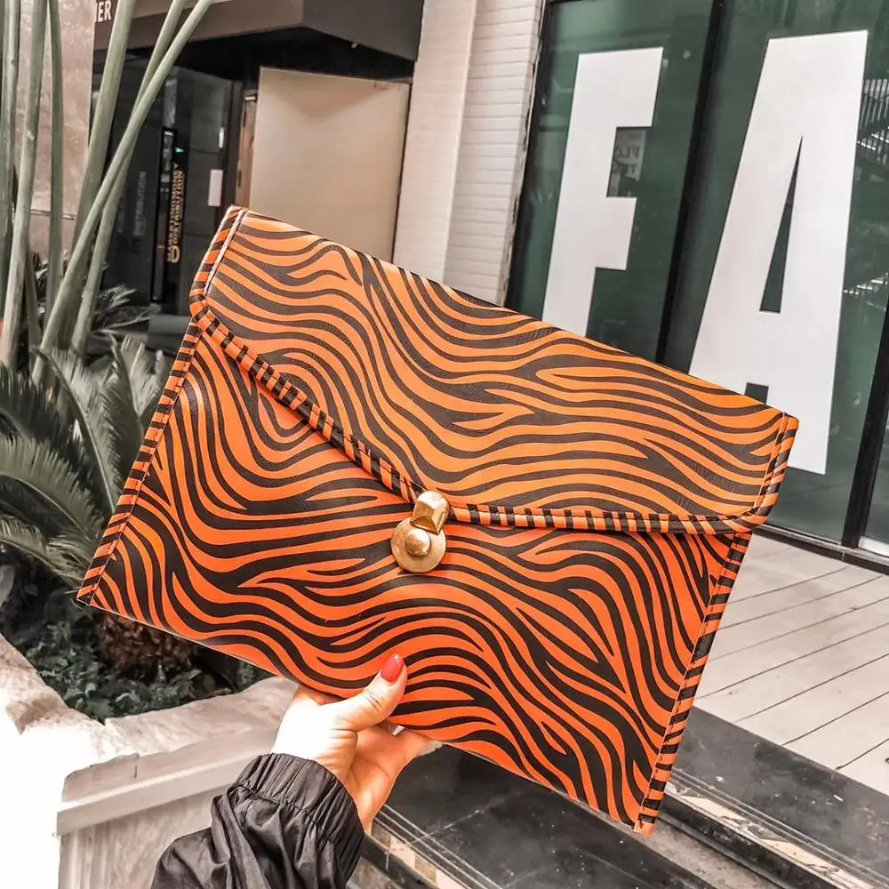 

Fashion Envelop Ladies PU Leather Clutch Bag with Full Printing