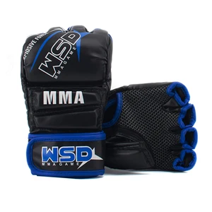 PU Leather Boxing Gloves MMA UFC Sparring Grappling Fight Punch Mitts Training Glove