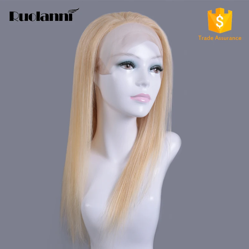 

130% Density European Glueless Human Hair 613 Blonde Ombre Full Lace Human Hair Wig With Natural Hairline