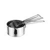 High Quality Country Kitchen 4 Piece Mini Measuring Cups and Measuring Spoon Set with Metal Handles for Liquids and Solids