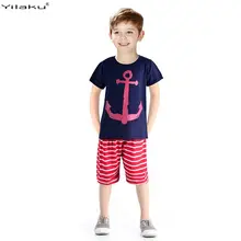 Summer 2015 Baby Boy Clothing Set Children Sport Suits 100% Cotton Children’s Clothing Set T Shirt+Pant Fantasias Infantis CF101