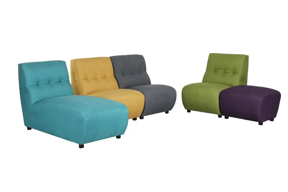 New Design Upholstery Multi Color Fabric Sofa,Contrast Color Fabric
