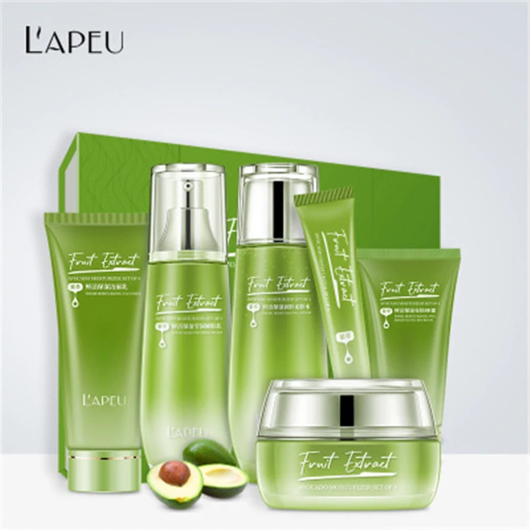 

OEM/ODM New Products Avocado Nourishing Six Piece Set For Face Care Moisturizing Firming and Tender Skin care products