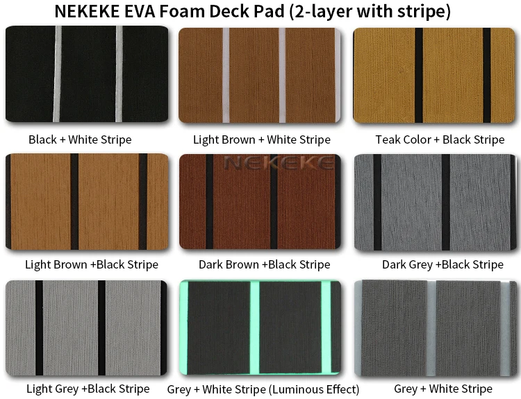 EVA Foam deck pad Faux Synthetic Teak Sheet Boat Yacht Decking Grey With White Lines