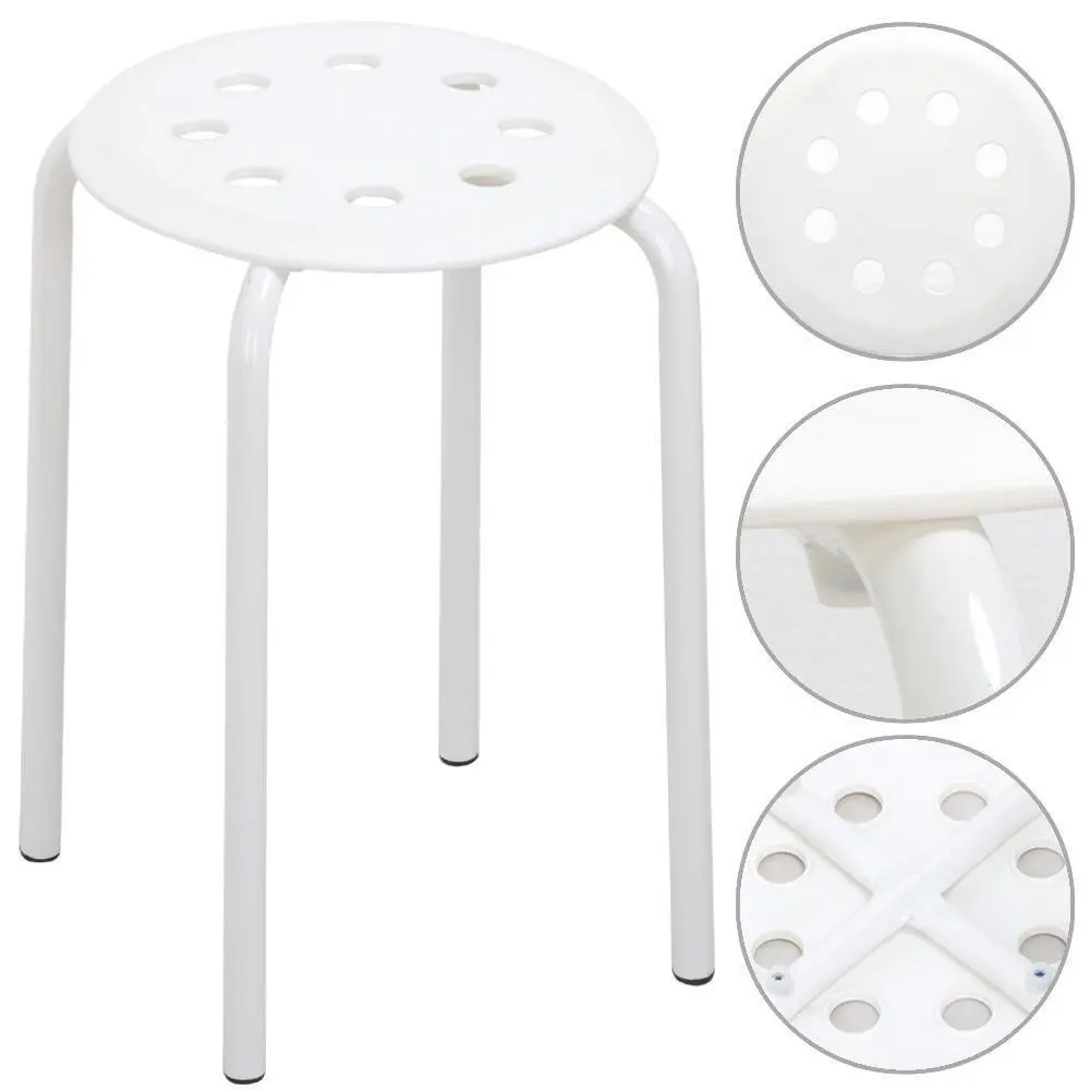 Children's Step Stool Plastic Stacking Stools, Round Plastic Dining