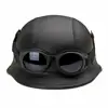 CXMOTO CE/DOT Certification Approved ABS High Performance Protective Leather German Helmet for Motorbikes