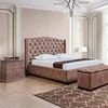 Classical American style well padded upholstered bed frame in king size