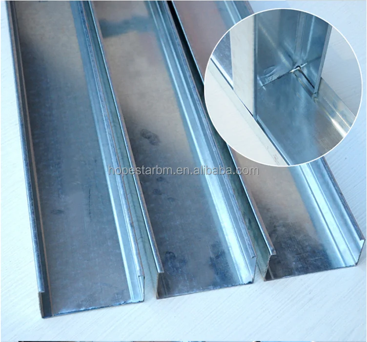 lightweight steel profile drywall c channel steel metal stud furring channel sizes