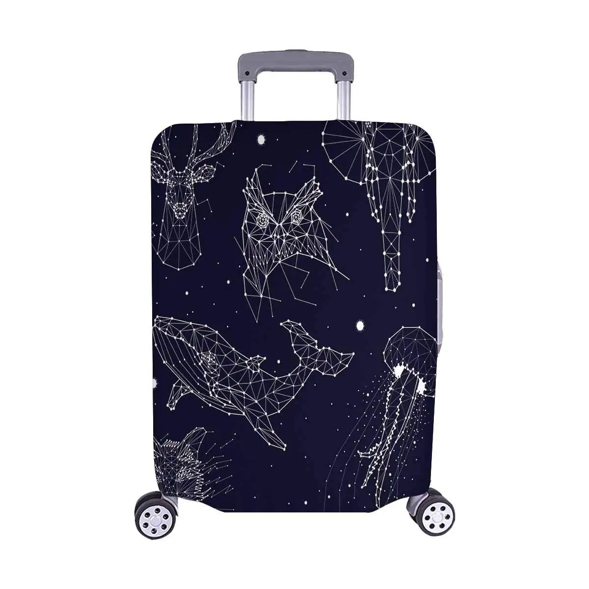 LAVOVO Cute Floral Owls Luggage Cover Suitcase Protector Carry On Covers